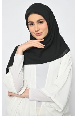 Hijab Segi 4 Voal Anabela Eyelash Black 